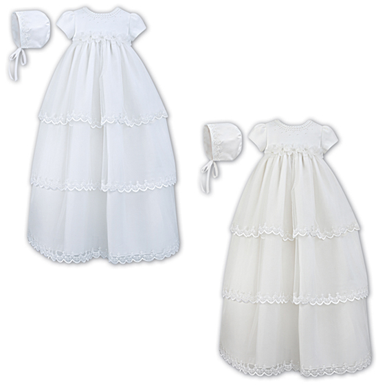 Sarah Louise Christening Gown & Bonnet - 001148